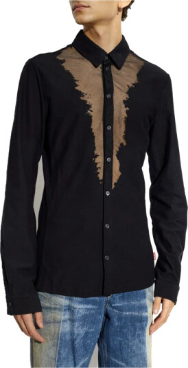 Diesel Herre Skjorter Svart XS,
