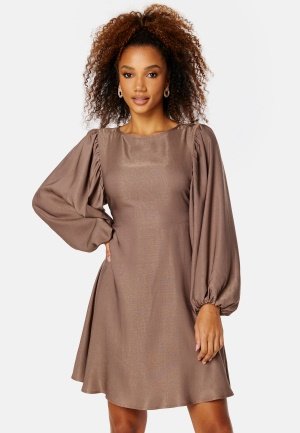 BUBBLEROOM Charli Balloon Sleeve Dress Nougat 46