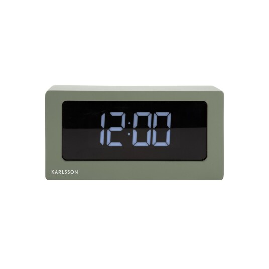 Karlsson Boxed LED Vekkeklokke KA5868GR Unisex Kvarts urverk Karlsson Boxed LED Vekkeklokke KA5868GR Unisex Kvarts urverk