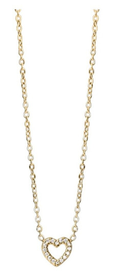Muli Collection Zirconia Heart Necklace Gold Muli Collection Zirconia Heart Necklace Gold