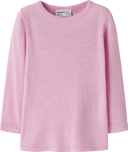 Name It Nmnwax Wool Rib Ls Top Noos Pink 98