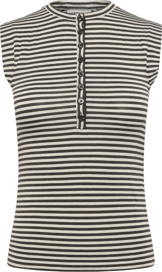 Weekday Henley Tank Top Grey M