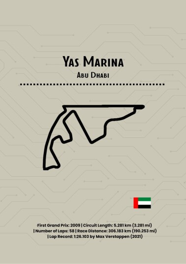 Plakat Yas Marina Circuit