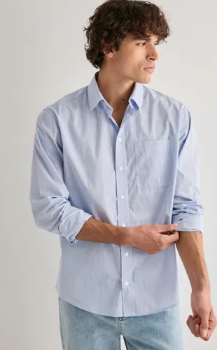 Casual Friday Cfbjørn Striped Shirt Hverdagsskjorter Hvit