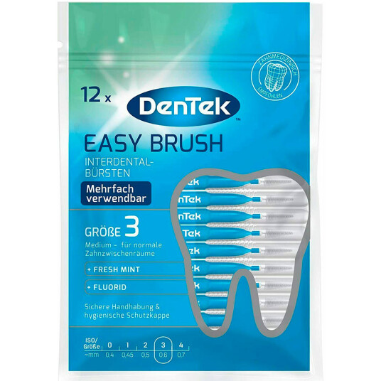 DenTek Interspace Brushes Easy Brush 0,60 mm ISO 3 - BLÅ