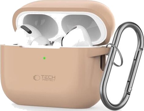 Tech Protect Silicone Hook Case for Apple AirPods Pro 1/2 Beige