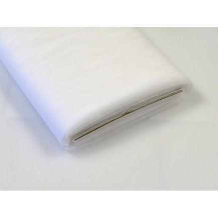 Diverse Tyllstoff Nylon 05 Hvit 145cm 50cm