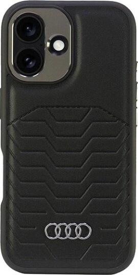 Audi MagSafe iPhone 16 6,1" Syntetisk Lær Hardcase - Svart/Svart