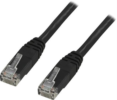 Deltaco 25m Cat6 U/UTP RJ-45 Koblingskabel Hankjønn Svart