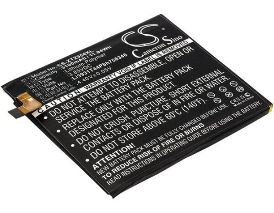 ZTE A2017U Dual SIM LTE-A batteri (3100 mAh 3.85 V, Sort)