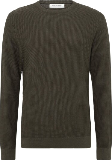 Casual Friday Cfbenson 0225 Structured Crew Neck Khaki green L