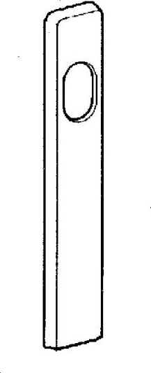 Assa 468880100011 Sylinderskilt Utside, Blankkrom Høyde 20 mm