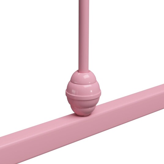 vidaXL Sengeramme rosa metall 180x200 cm