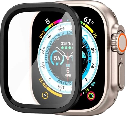 Spigen Slim Pro GLAS.tR Skjermbeskytter for Apple Watch Ultra 49mm - Svart