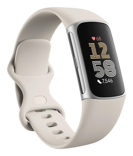 Fitbit Charge 6 - sølvaluminium - aktivitetssporer med uendelighetsbånd - porselen Fitbit Charge 6 - sølvaluminium - aktivitetssporer med uendelighetsbånd - porselen