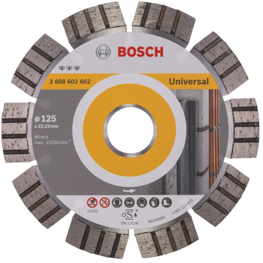 BOSCH DIAMANTSKIVE Ø125X22,23MM BEST FOR METAL + UNIVERSAL