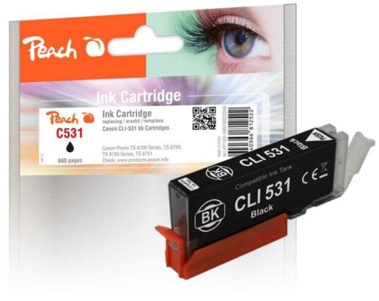 Peach Pi100-498 Standard Utskriftsproduksjon Sort 12,5 Ml 1 Stykker 400 Sider Enkeltpakke