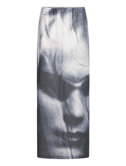 Weekday Print Maxi Skirt - Cream - S