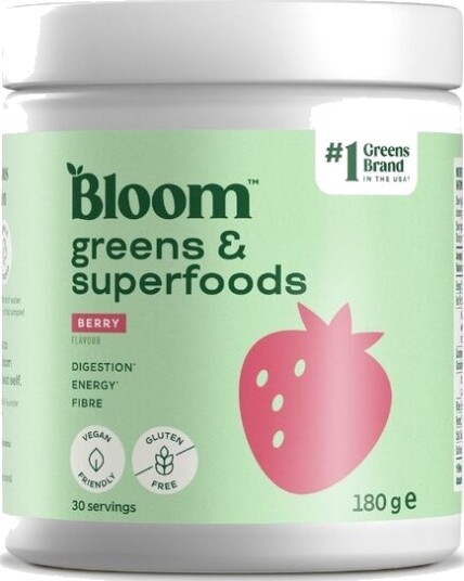 Bloom Greens & Superfoods Berry 180 g - Naturlig Smoothie Pulverkost