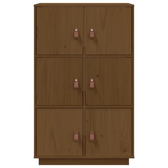 vidaXL Highboard honningbrun 67x40x108,5 cm heltre furu