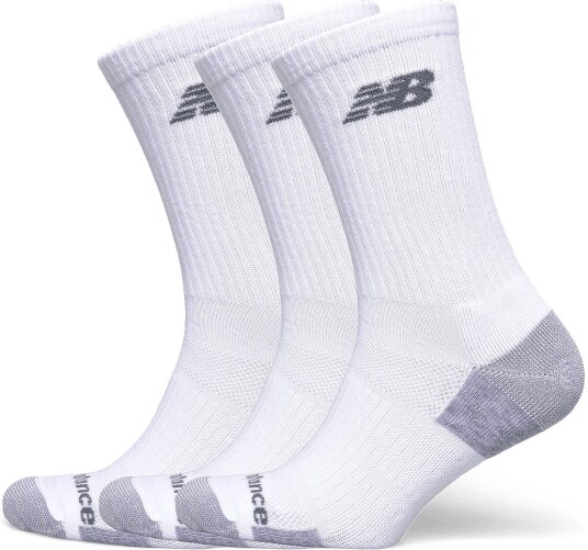 New Balance Performance Cushioned Crew 3 Pack WHITE L New Balance Performance Cushioned Crew 3 Pack WHITE L