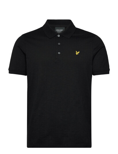 Lyle & Scott Fine Slub Polo Shirt Black M