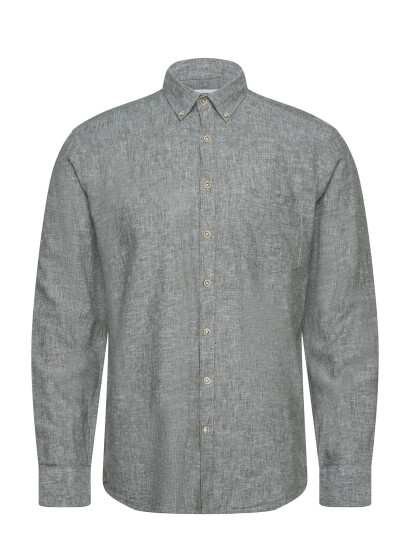 Lindbergh Cotton/Linen Shirt L/S - Green - S Lindbergh Cotton/Linen Shirt L/S - Green - S