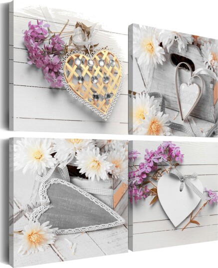 Bilde Hearts And Flowers 40x40 Artgeist sp. z o. o.