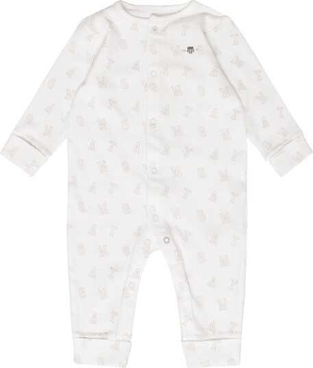 Gant Kids Gant Monogram Ls Sleepsuit WHITE 80