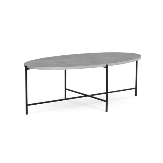 Torkelson Monza salongbord Betonglaminat/svart 140 x 70 cm Svart