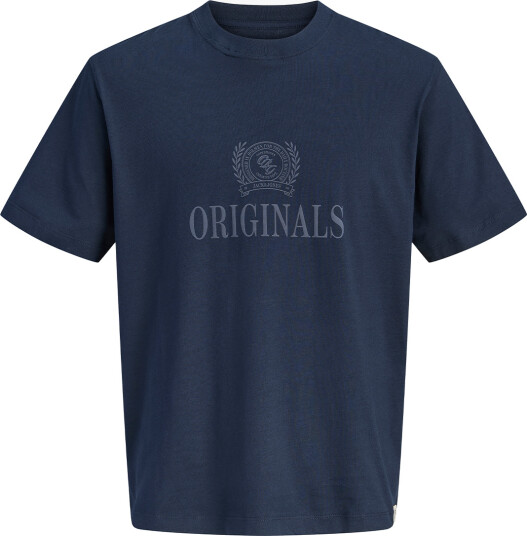 Jack and Jones Fredriksberg Monogram Tee Short Sleeve Blå XXL