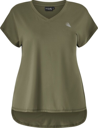 Zizzi   Treningstopp aBasic S/S Hi lo