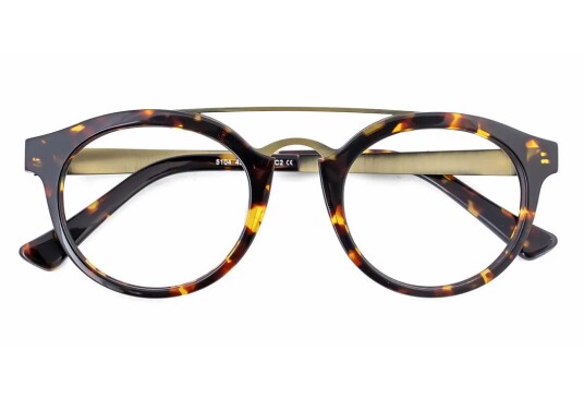 Eo Selection Runde briller Lambert fra eo Selection Havana Acetate,Metall Rund Medium
