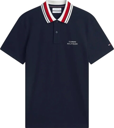 Tommy Hilfiger Left Chest Graphic Reg Polo NAVY BLUE XS