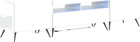 vidaXL 5 delt LED TV skap Høgglans hvit Konstruert tre