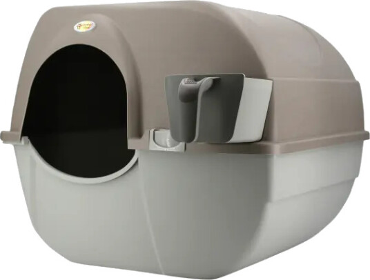 Omega Paw Roll'N'Clean Selvrensende Kattetoalett Taupe Grå Omega Paw Roll'N'Clean Selvrensende Kattetoalett Taupe Grå