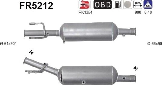 Partikkelfilter AS FR5212