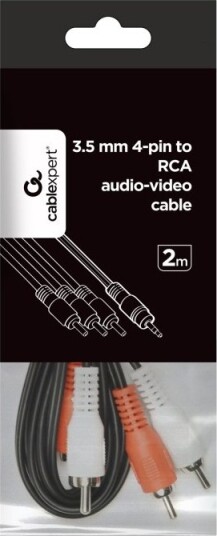 Cablexpert - Video/Lydkabel - 4-Polsminijakk Plugg Til Rca X 3 Plugg - 2 M