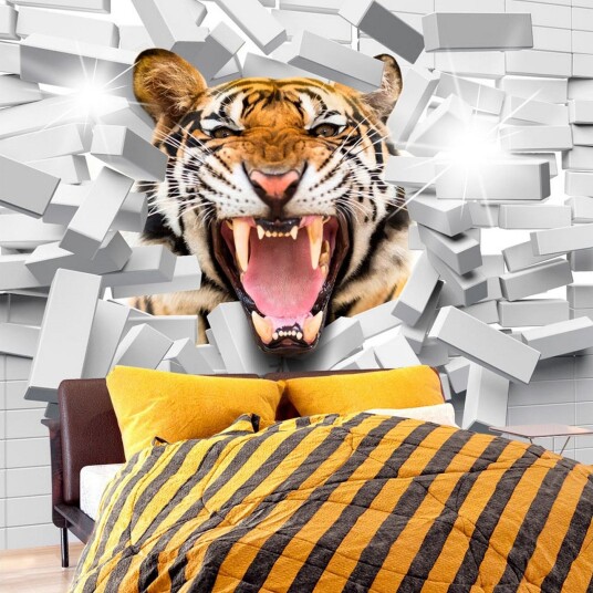Fototapet Tiger Jump 350x245 - Artgeist sp. z o. o.