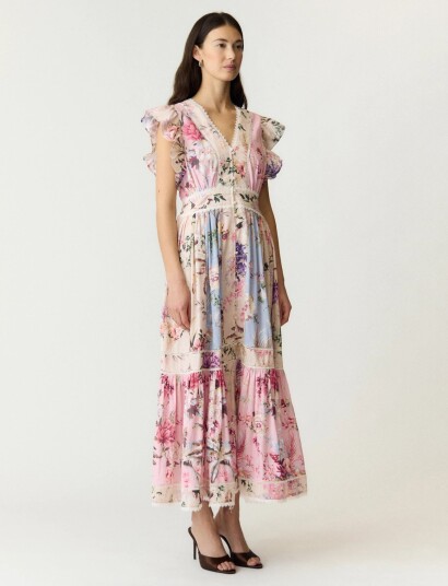 YAS Yasmessa Cs Long Dress Fest S. Multi/patterned 42