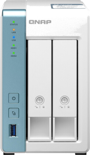 QNAP TS-233 2-bay NAS-server med RAID 0, 1, og iSCSI støtte, ARM Cortex-A55, 2 GB RAM QNAP TS-233 2-bay NAS-server med RAID 0, 1, og iSCSI støtte, ARM Cortex-A55, 2 GB RAM