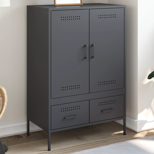 Highboard antrasitt 68x39x101,5 cm stål 8721102390722