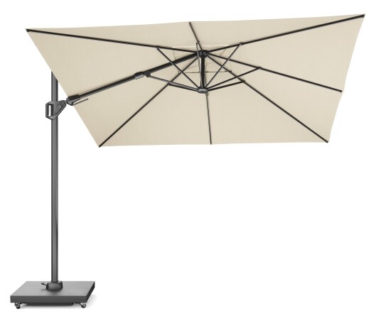 Platinum Sun & Shade Challenger T² parasoll Anthracite/champagne exkl. parasollfot 3 x 3 m Beige