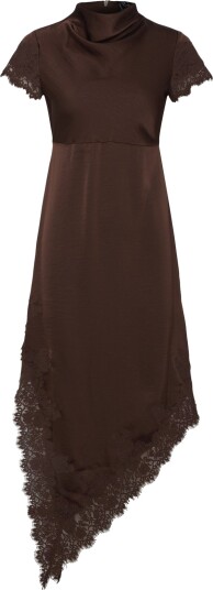 Vero Moda Vmrita Cs Lace Maxi Dress Wvn Exp Brown M