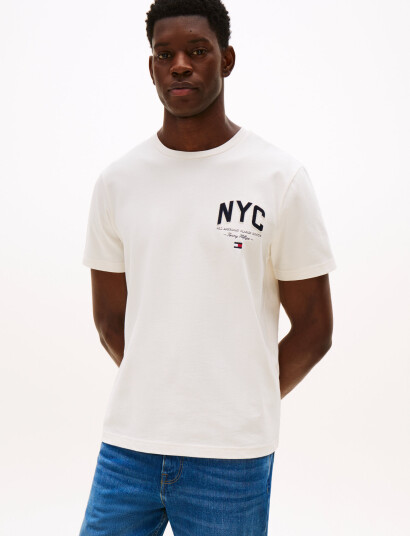 Tommy Hilfiger Hilfiger Script Nyc Tee - White - M Tommy Hilfiger Hilfiger Script Nyc Tee - White - M