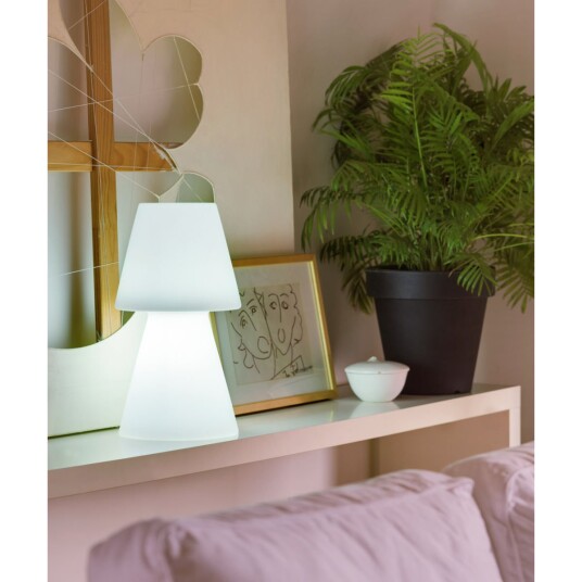 Newgarden Bordlampe Lola 45 kald hvit; 25x45 cm (ØxH); Hvit