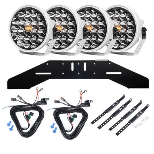 Ekstralys PURELUX 770 DRL Hvit   Rund / 18 cm / 130W 4   Komplett pakke WRC