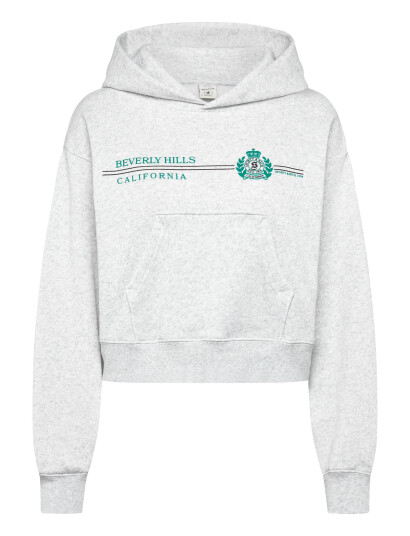 Sporty & Rich Bh Horizon Soft Cropped Hoodie Grey L