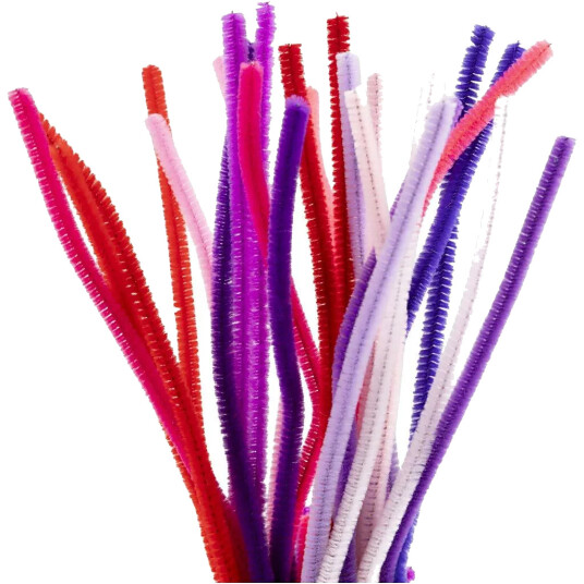 Diverse Piprensare L: 30 cm tykkelse 6 mm Lilla rosa harmoni 25 pk