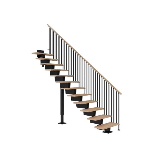 Dolle Dubai Rett Trapp Svart 9005 classic Iii oljet Bøk 80 13